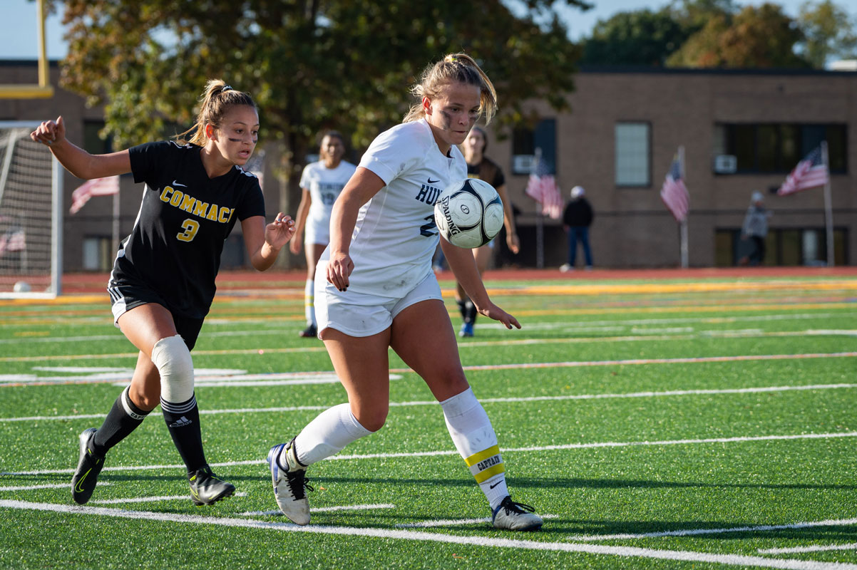 Teddi Carnesi scored Huntington's first goal off a corner kick. (Darin Reed photo)