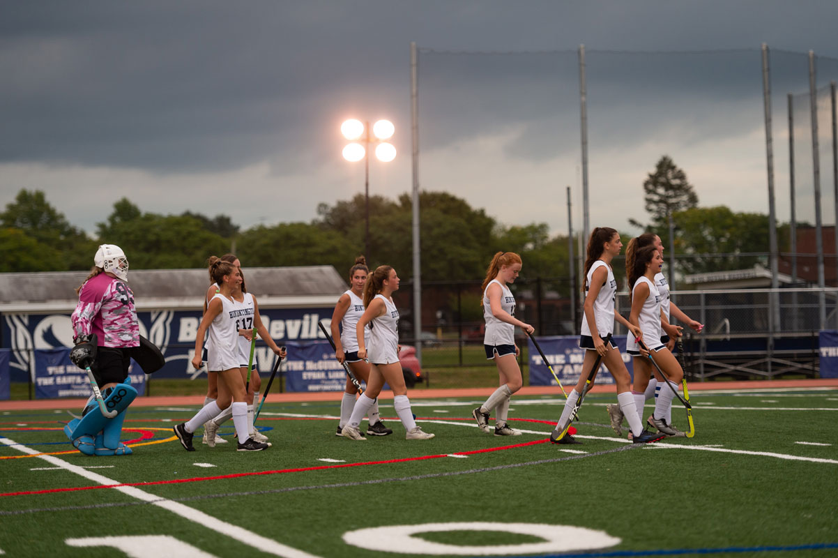 It's one for all and all for one for the Blue Devils. (Darin Reed photo.)