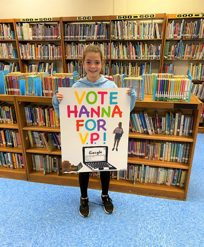 Hanna Boyle was elected Woodhull student council vice president.