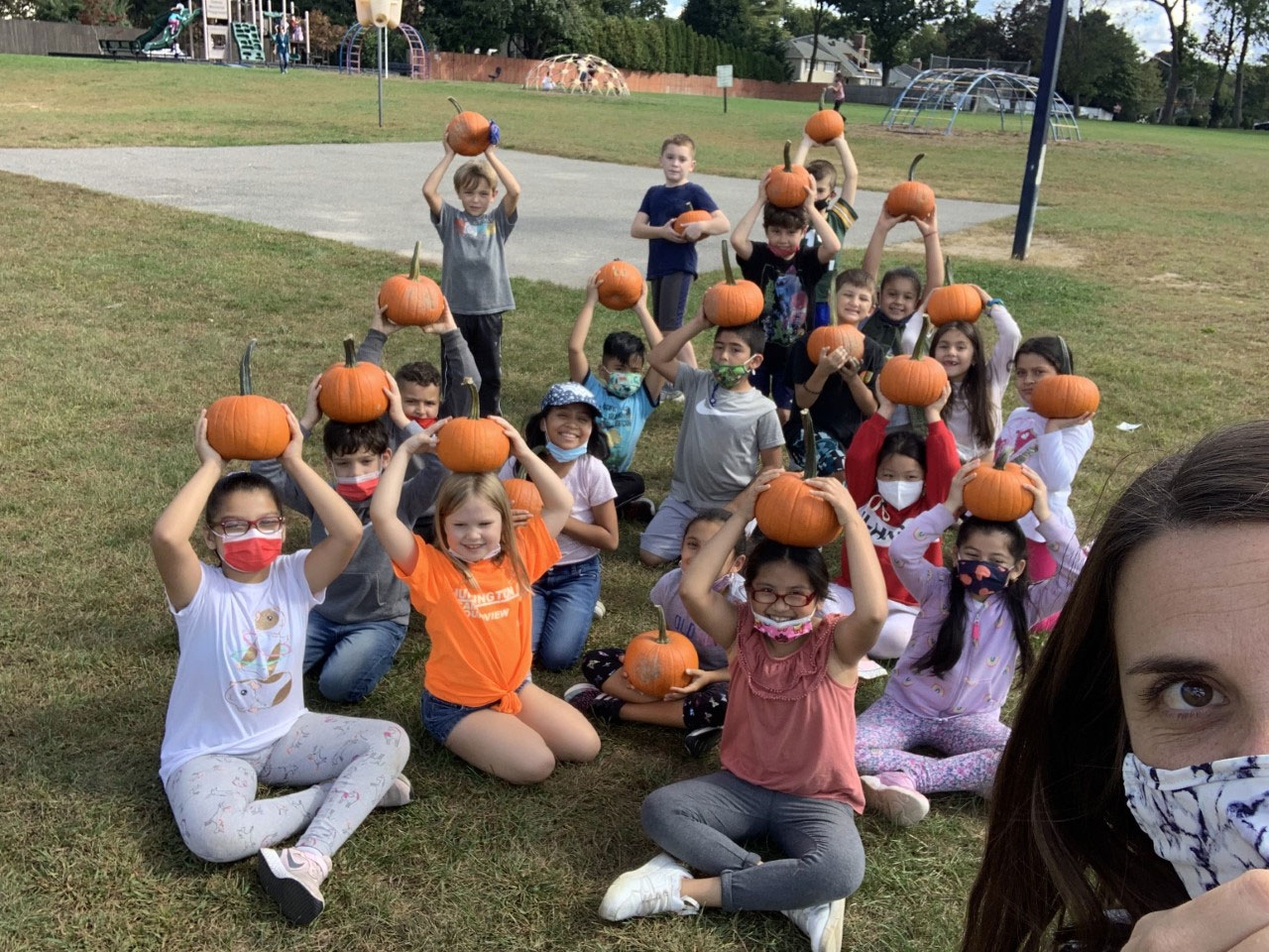 Washington students loved having their very own pumpkin.