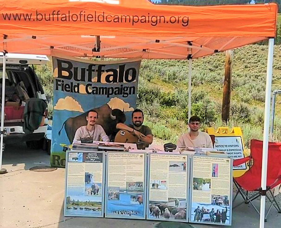 Nick DiPietro (right) in Yellowstone National Park.