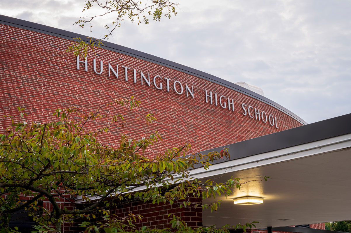 Huntington High School sits majestically at 188 Oakwood Road. (Darin Reed photo.)