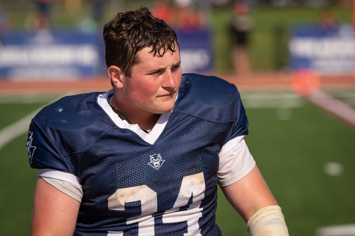 Robbie Smith is one of Huntington's key players on both sides of the ball. (Darin Reed photo.)