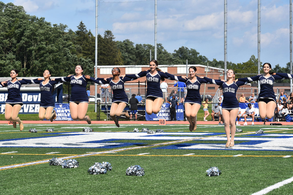 The Huntington Highsteppers defy the law of gravity.