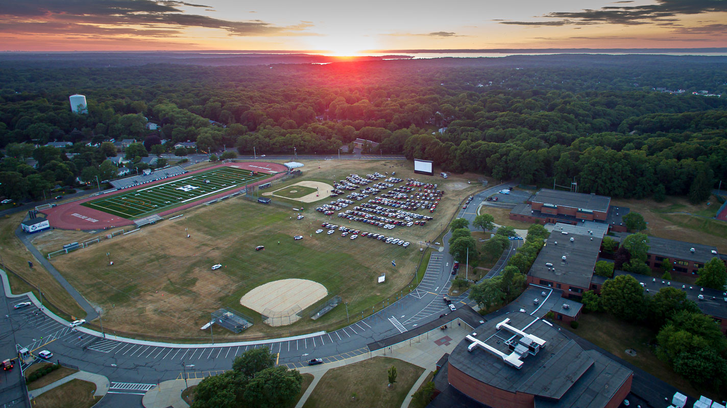 A new multi-purpose turf field at Huntington High School has been proposed. (Darin Reed photo.)