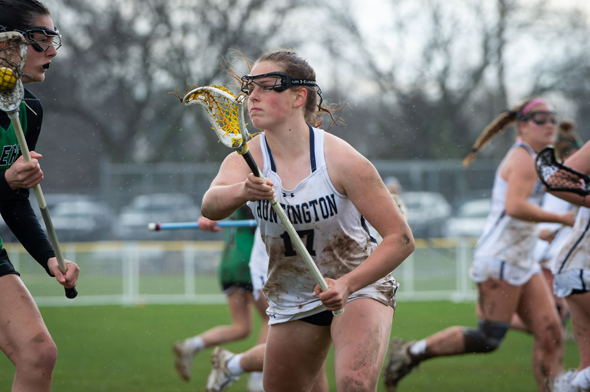 Sophomore Kayleigh Bender plays tough defense, too. (Darin Reed photo)