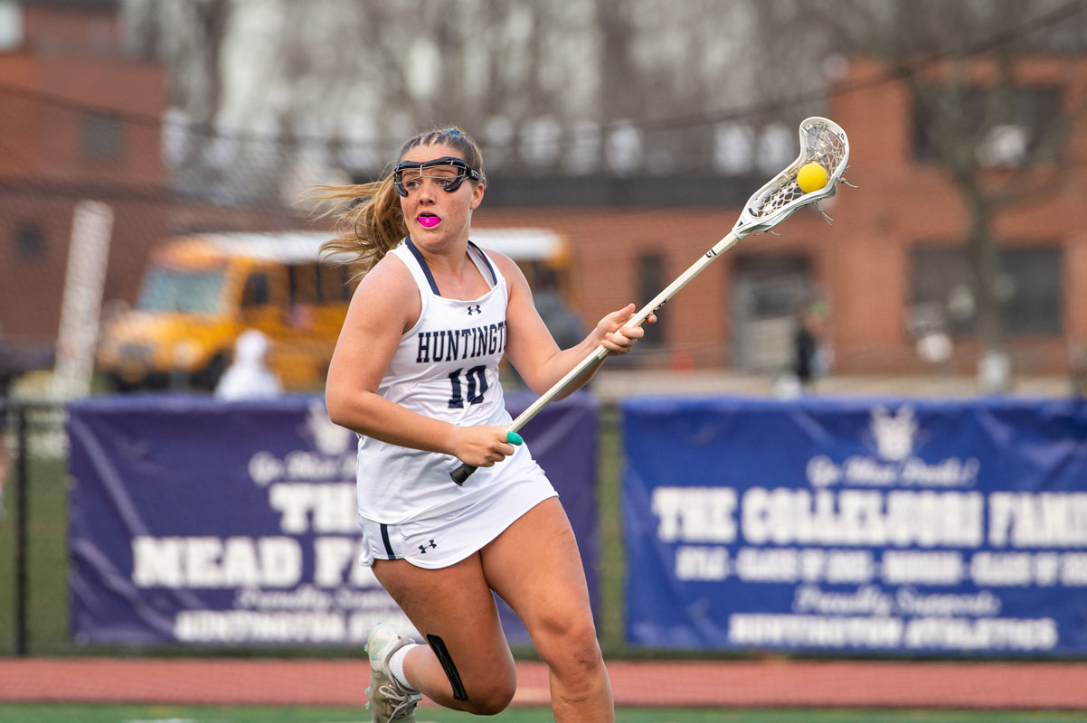  Junior Gianna Forte enjoyed another big game against Riverhead. (Darin Reed photo.) 