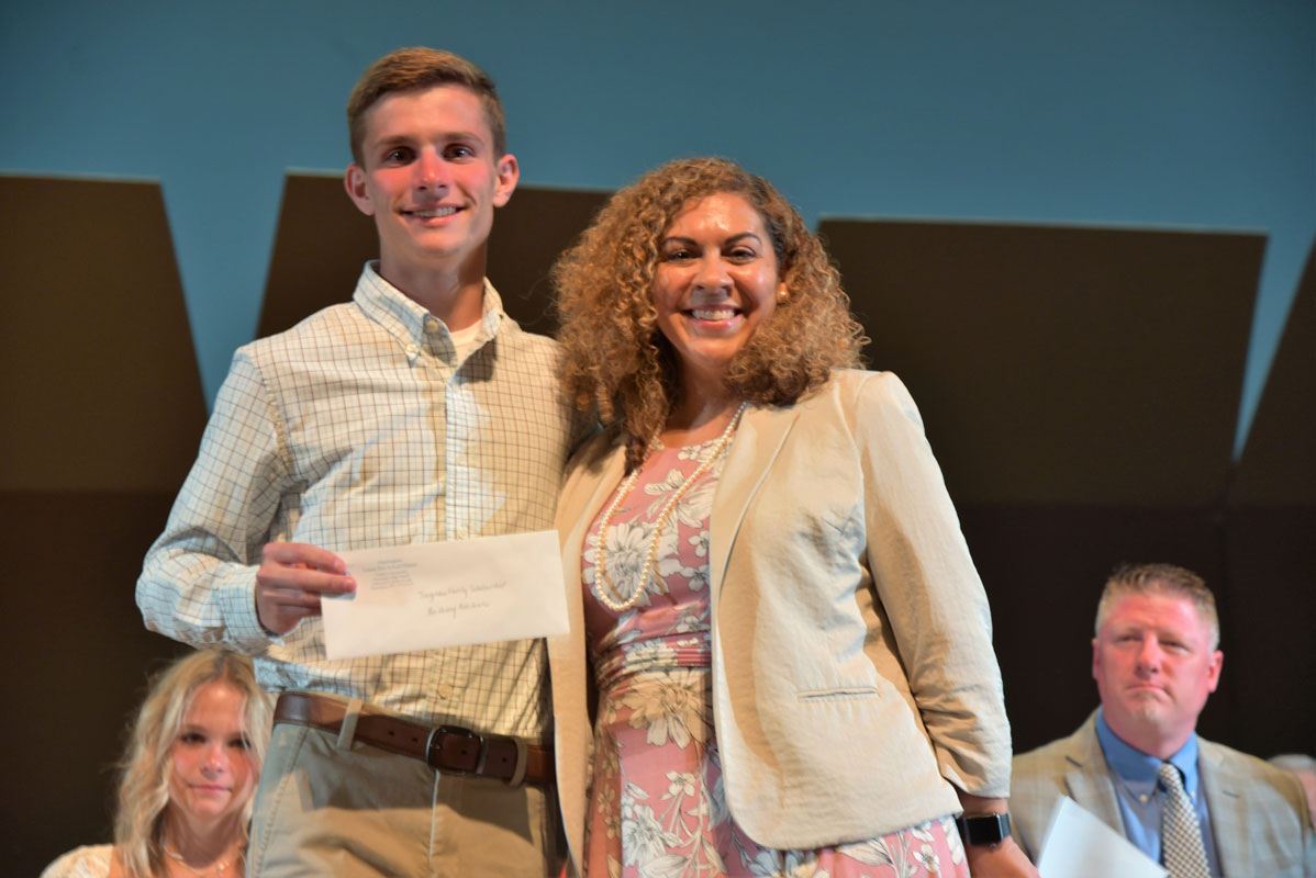 Anthony Amitrano with Director of Guidance Jeannette Alomia. 