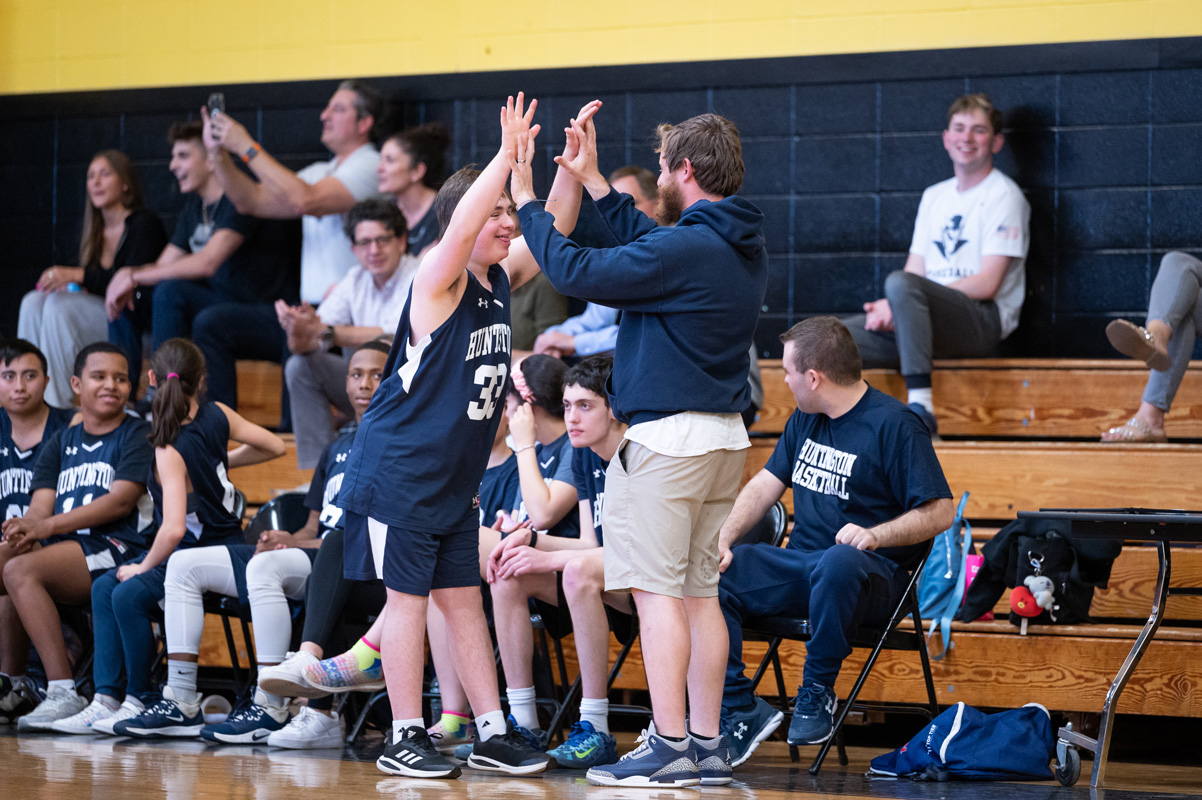 Coach Jordan Ioviero was just as excited as his players. (Darin Reed photo.)