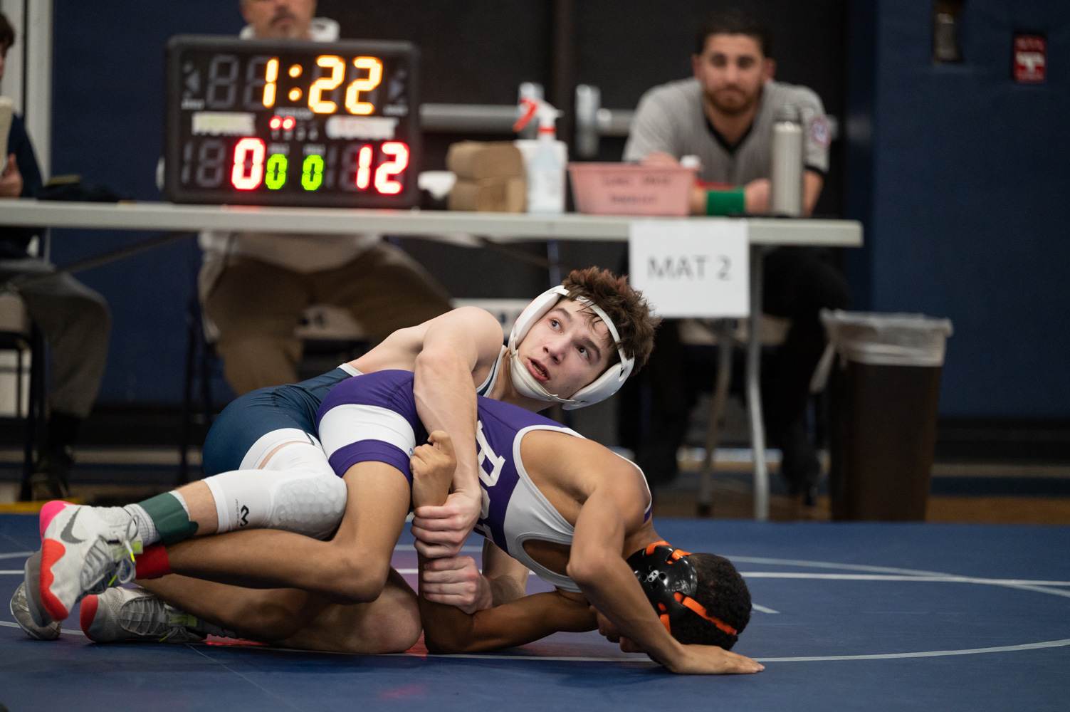  Jon Granito (top) dominates his opponent last Saturday. (Darin Reed photo  