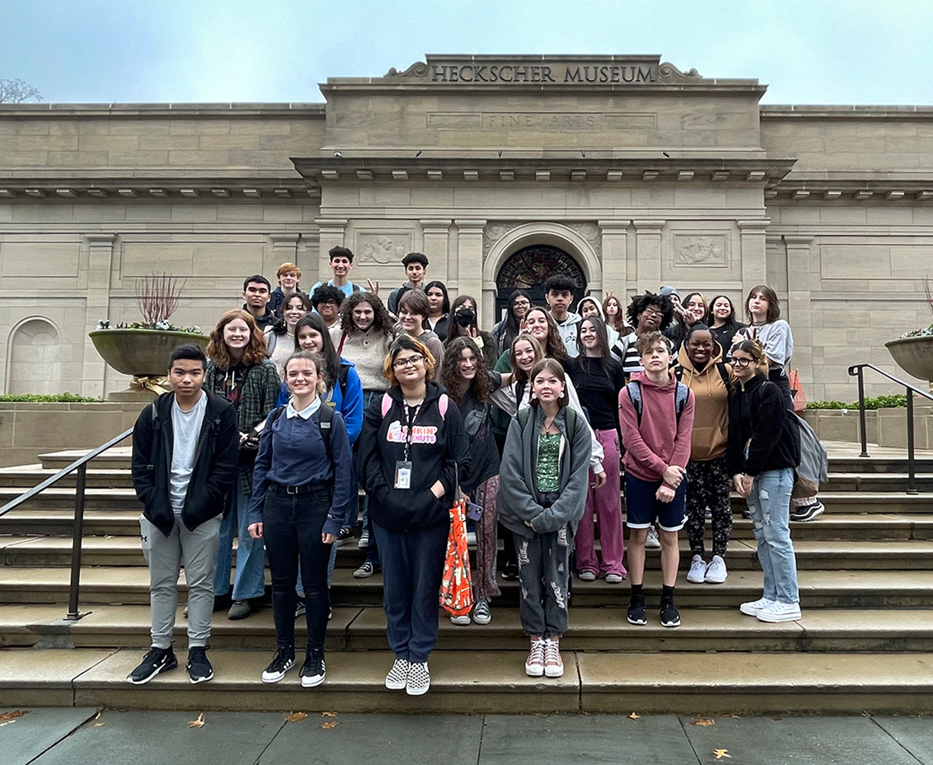  Huntington High School students at the Heckscher Museum of Art.  