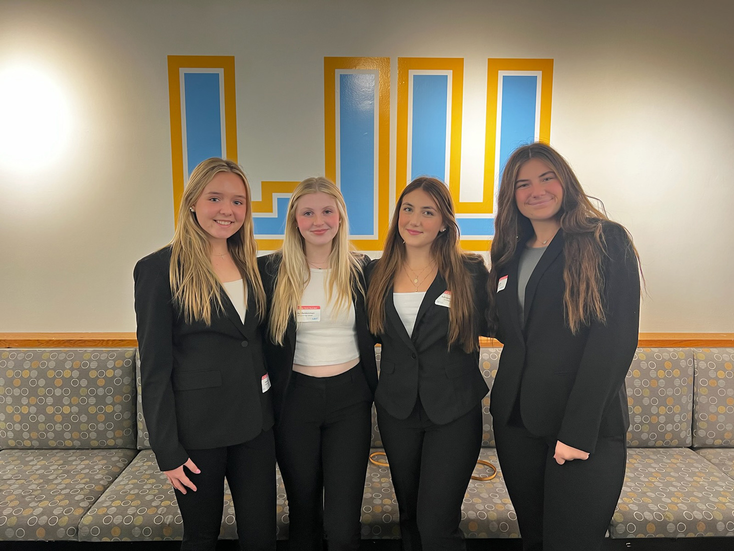  Brooke Parks, Sophie Lange, Adriana Abbatiello and Ruby Meidenman at the Tech Talk conference.   