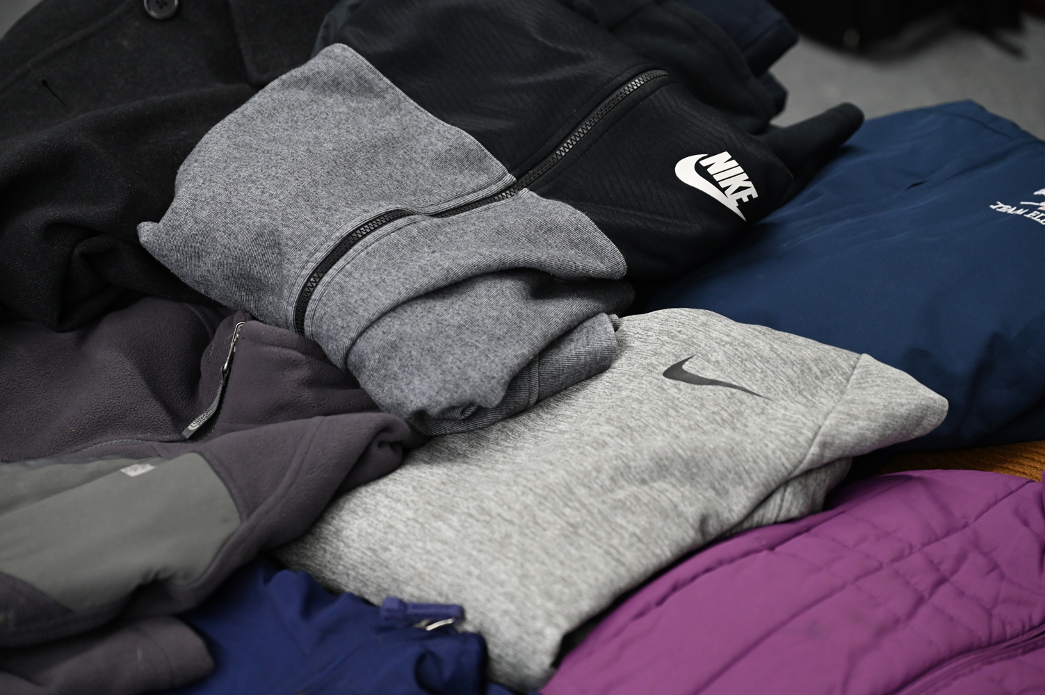  Huntington High School winter season athletes donated clothes and food to those in need   