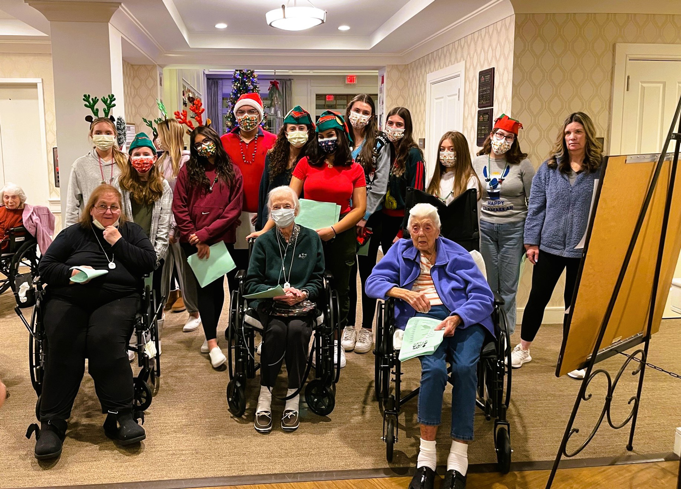  Huntington Grandfriends club members with Sunrise residents.  
