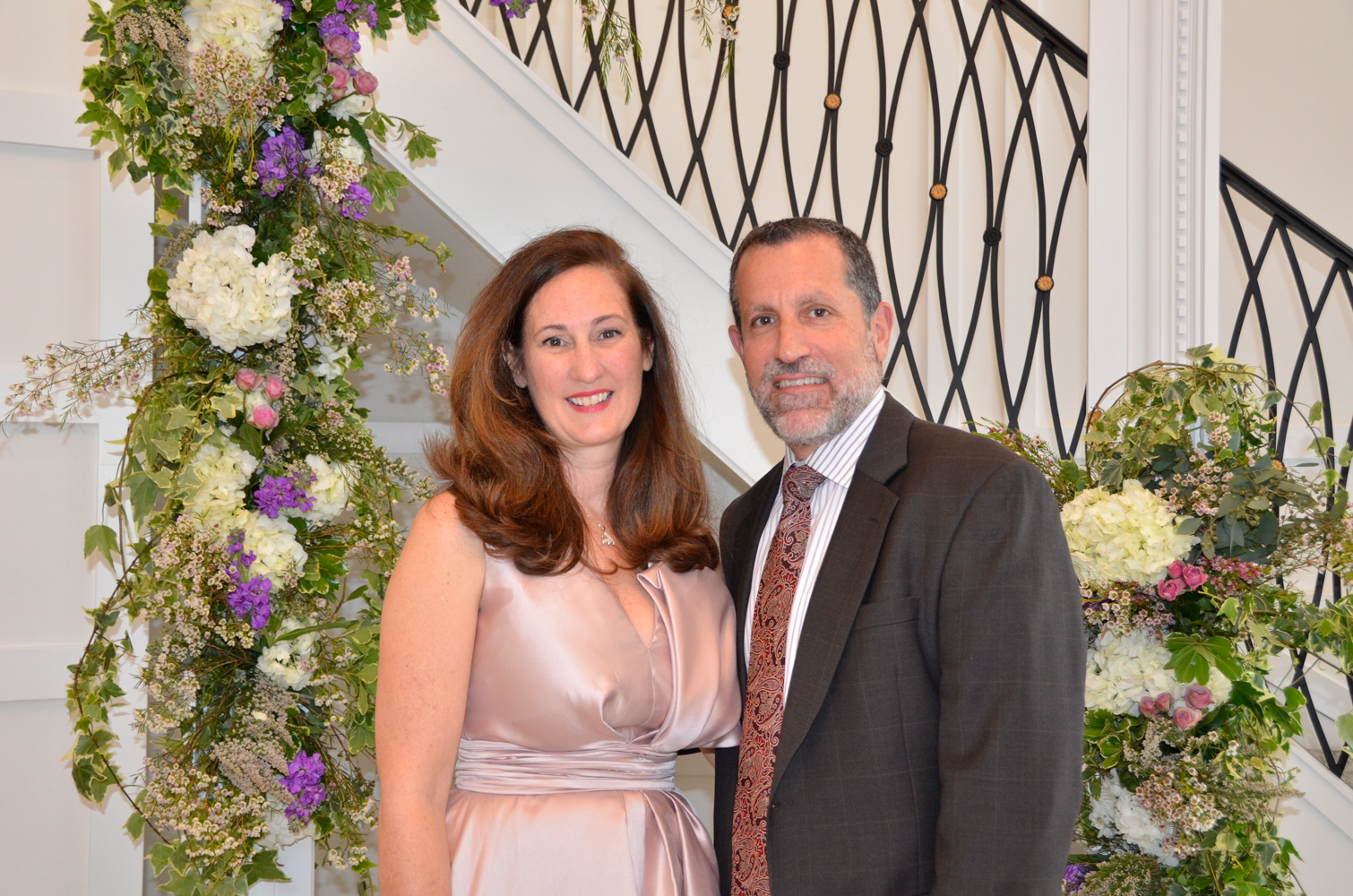Huntington Foundation President Jennifer Stevens with Supt. James W, Polansky at last year's gala. (Anna Bell Young photo.)