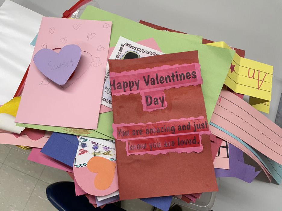 It's love, love, love at Woodhull Intermediate School. 