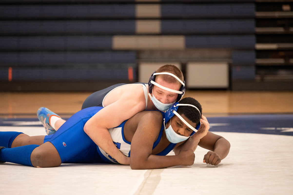 Huntington has compiled a dual meet record of 11-2 this winter. (Darin Reed photo.)