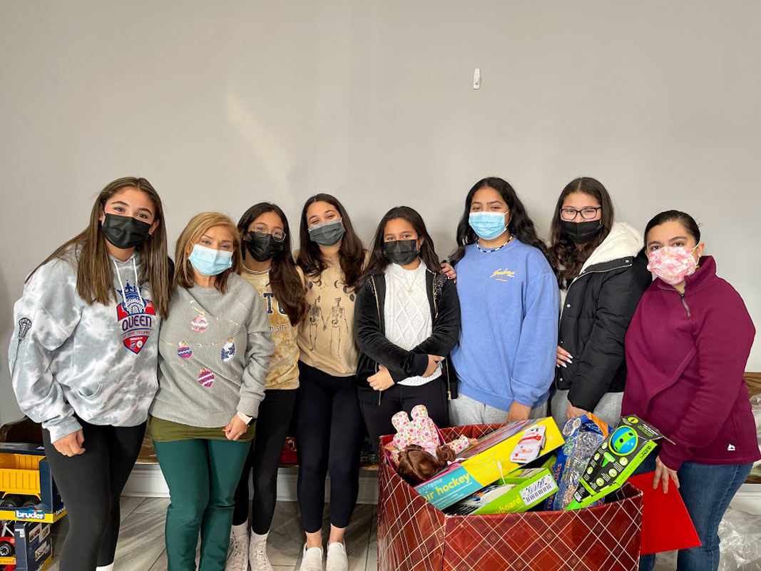Finley Community Club members helped with distribution of gifts to local families 
