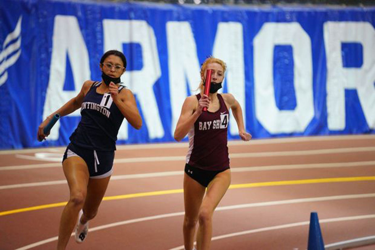Analisse Batista (left) turned in a sensational performance at the Millrose Games qualifier.