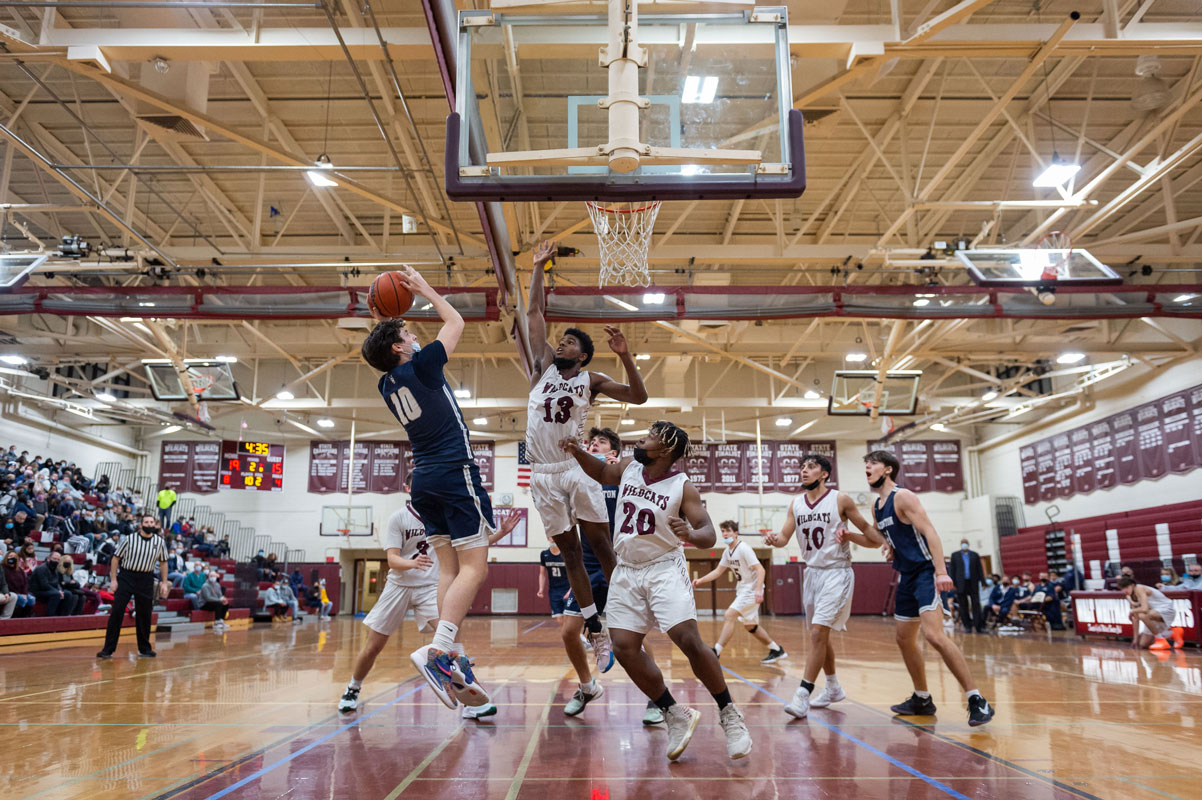 Hunter Borenstein (with ball) is Huntington's top returning player. (Darin Reed photo.)
