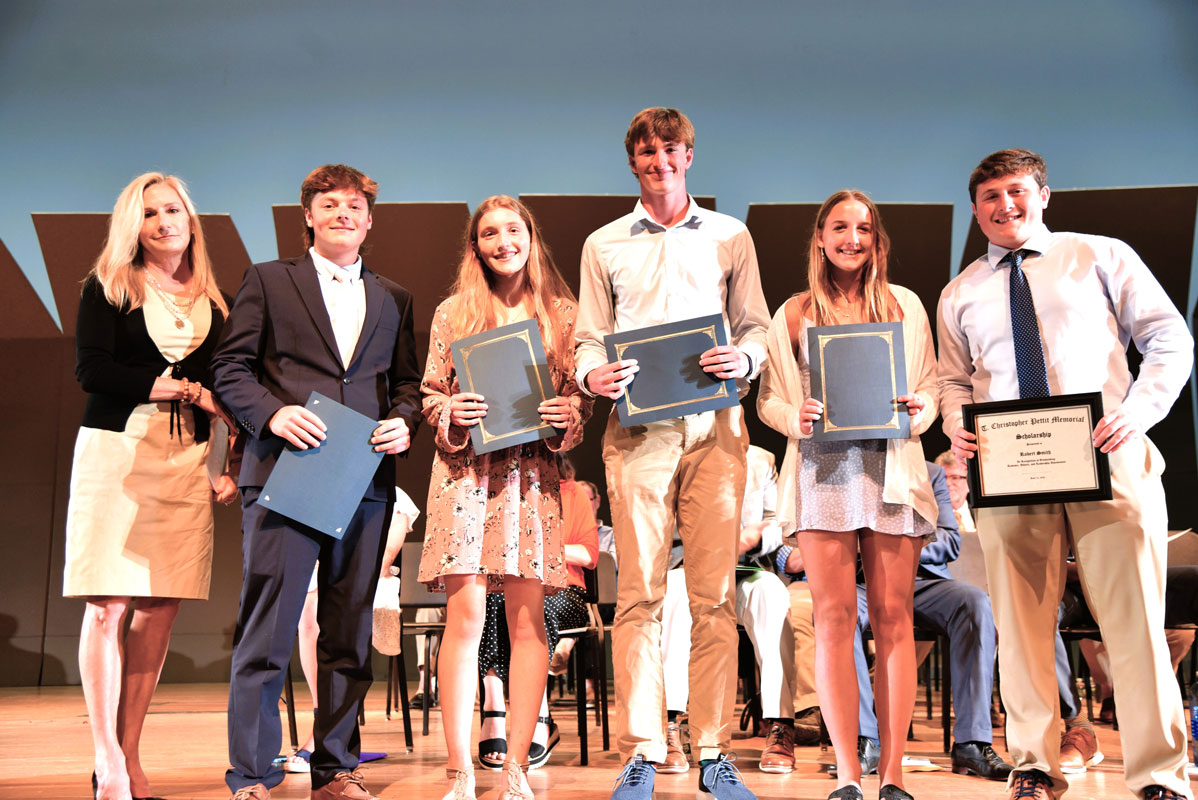 Lara Pettit Breingan with this year's T. Christopher Pettit Scholarship Award recipients 