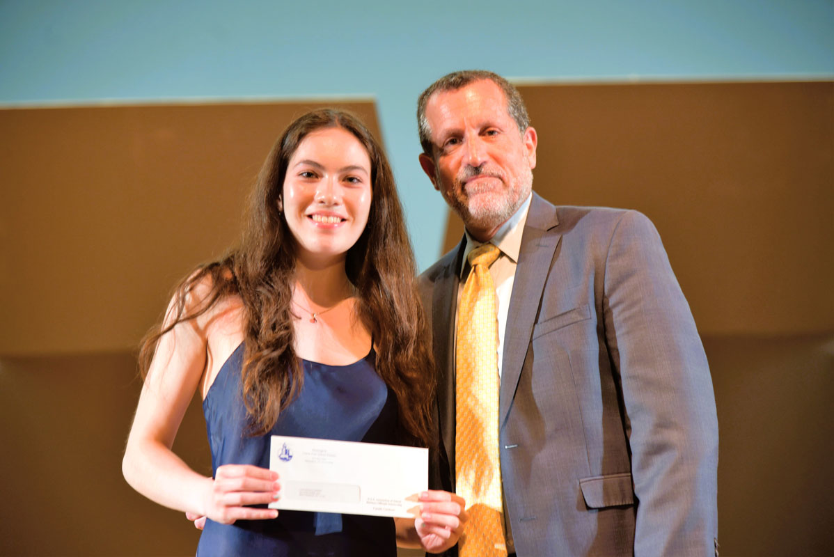 Supt. James W. Polansky with NYS ASBO scholarship recipient Cassidy Casabona 