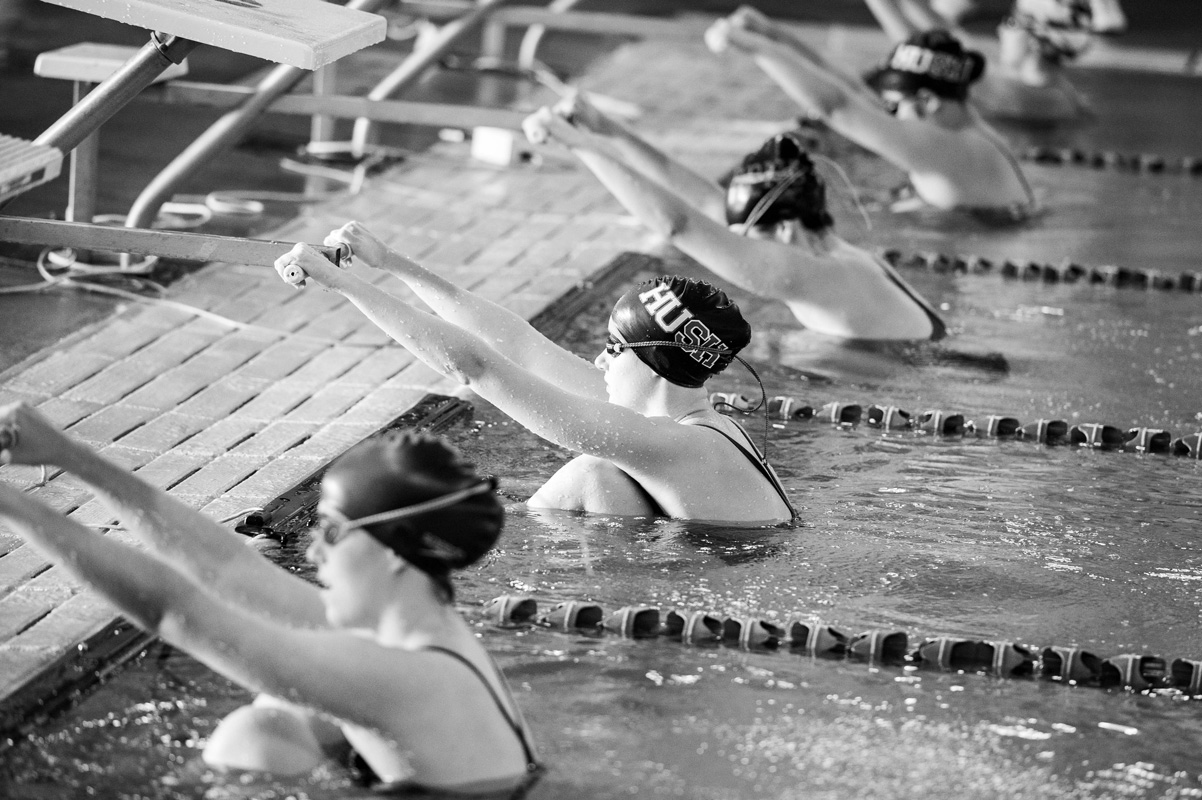 The Huntington girls' swimming and diving team is welcoming new members. (Darin Reed photo.)