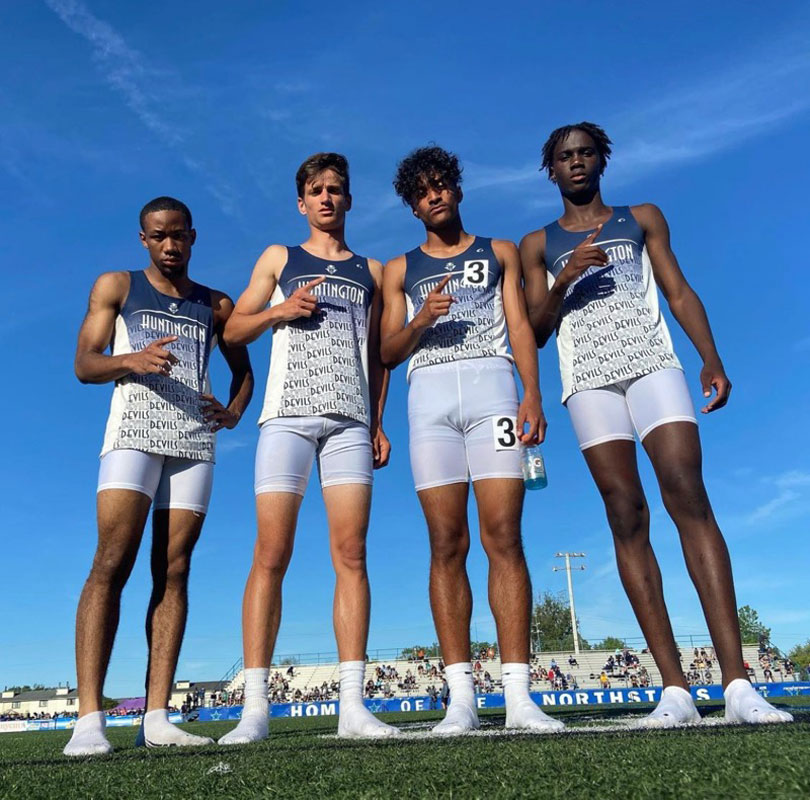State champions Jahmar Francis, Nick Grover, Julio Martinez and Quincy Chery.