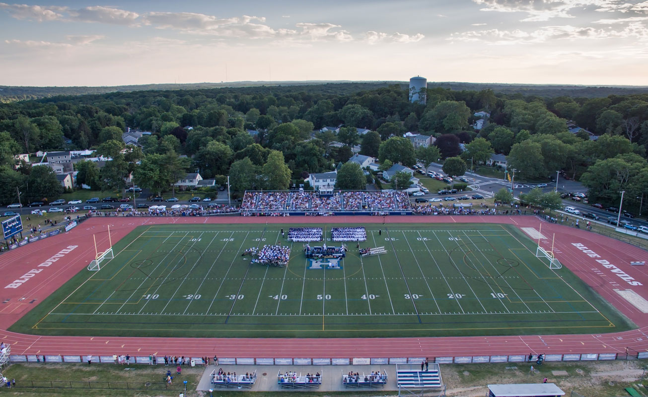 A crowd of about 2,000 is expected to be at Blue Devil Stadium for the commencement. (Darin Reed photo)