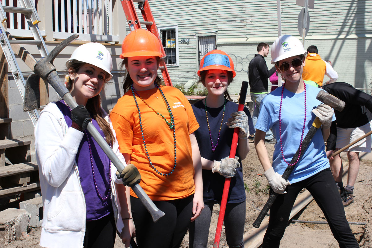 Huntington students have traveled with the Habitat for Humanity club for many years. (Nikki Smoot photo.)