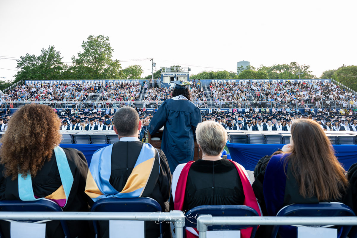 Blue Devil Stadium was packed for the 161st commencement. (Darin Reed photo.)