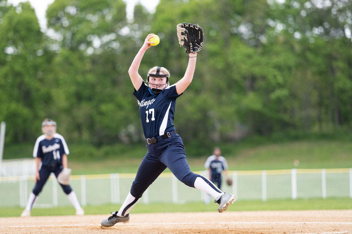 Freshman pitcher Ruby Meidenmann was named All-League last spring. (Darin Reed photo.)
