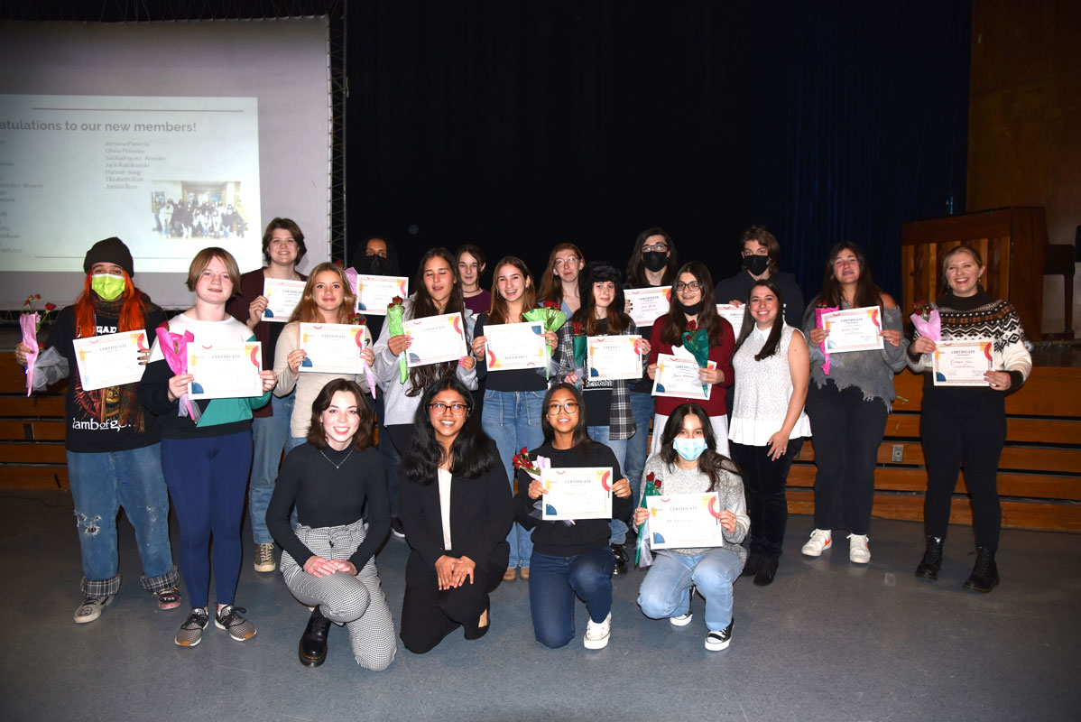 Huntington's Art Honor Society inducted a new class of members 