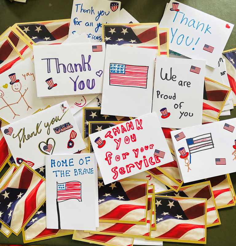 The Huntington High School PTSA spearheaded Operation Grateful Hearts.
