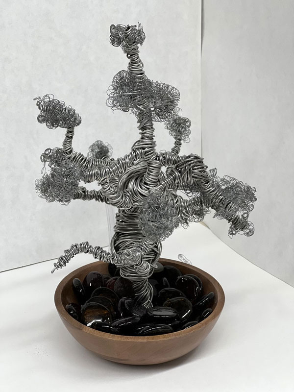 Senior Ella Naima created this incredible wire sculpture that is now on exhibit in Huntington village. 