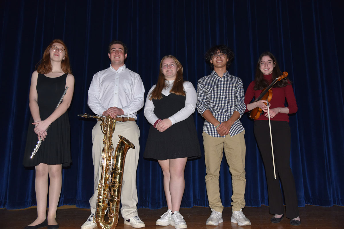 Huntington's Tri-M executive board members are incredible musicians and vocalists 