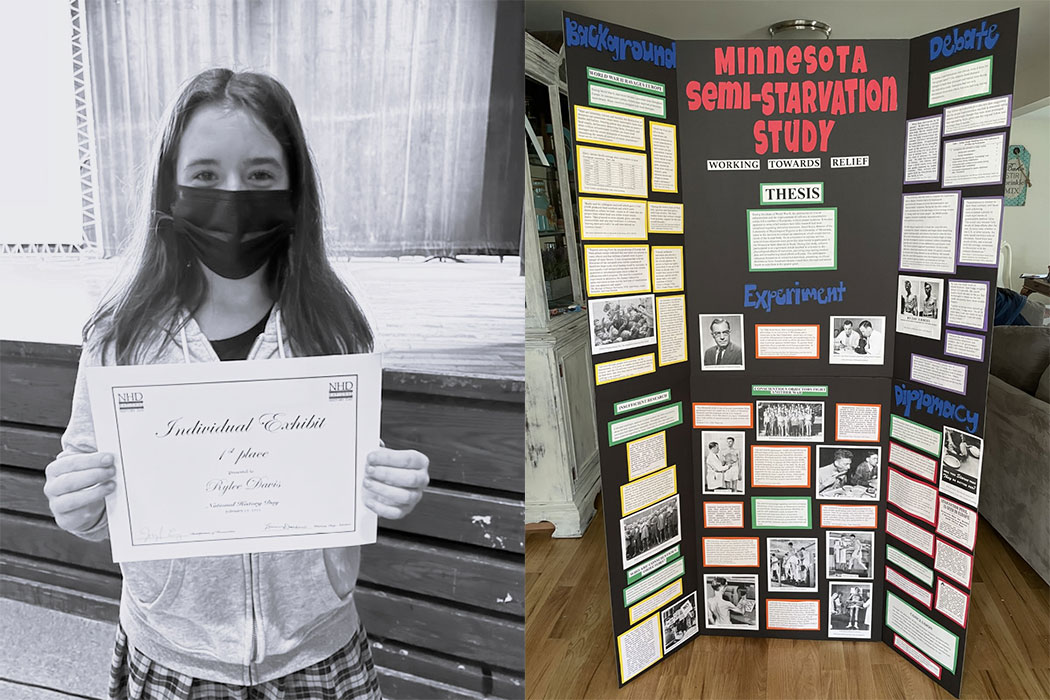 Rylee Davis created an individual exhibit that has reached the state finals.