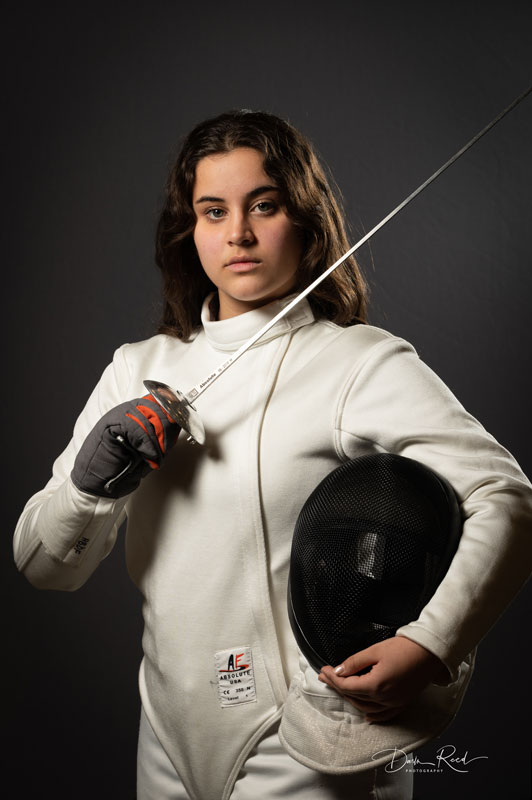 Maddy Bavaro was voted the Suffolk Fencer's Fencer Award recipient this year. (Darin Reed photo.)
