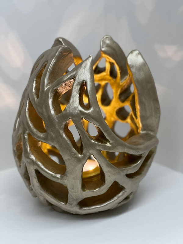 Cristian Avelar-Romero's sculpture won an award at the Heckscher Museum last Saturday 