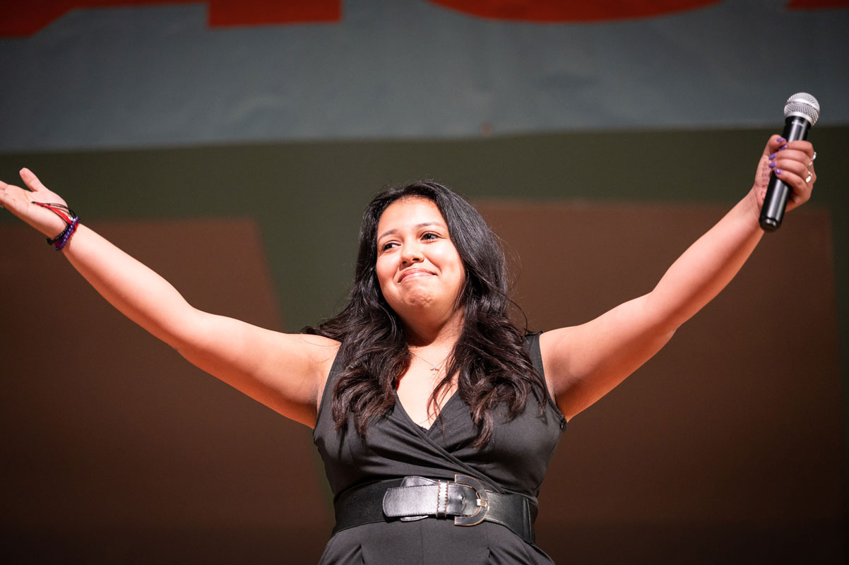 Amazing vocalist Ashley Genao captured first place for her cover of Selena's Como la Flor. (Darin Reed photo.)