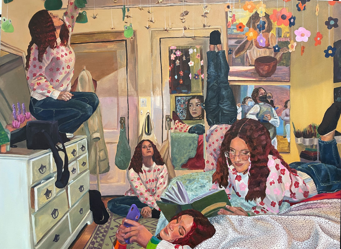 Huntington junior Aisy Franciscovich created this award winning oil on canvas painting.