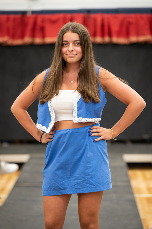 The fashion students took delight in modeling their designs. (Darin Reed photo)