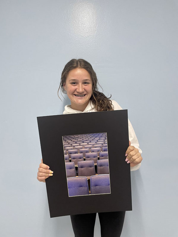 Reese Rinaldi with her award winning photo.
