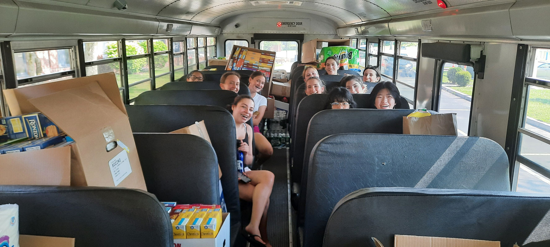 The Huntington High School student government's Stuff the Bus food drive made a difference.
