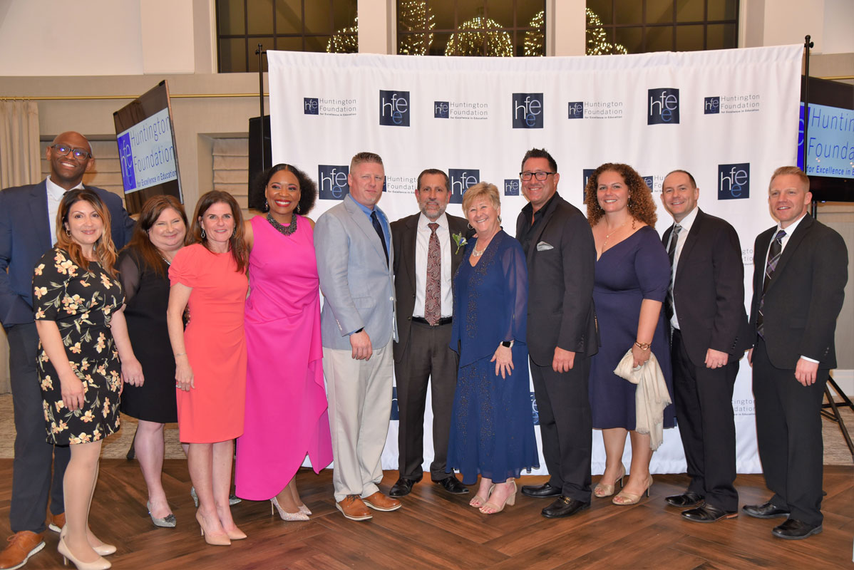 Huntington UFSD's administrative corps with James W. Polansky.