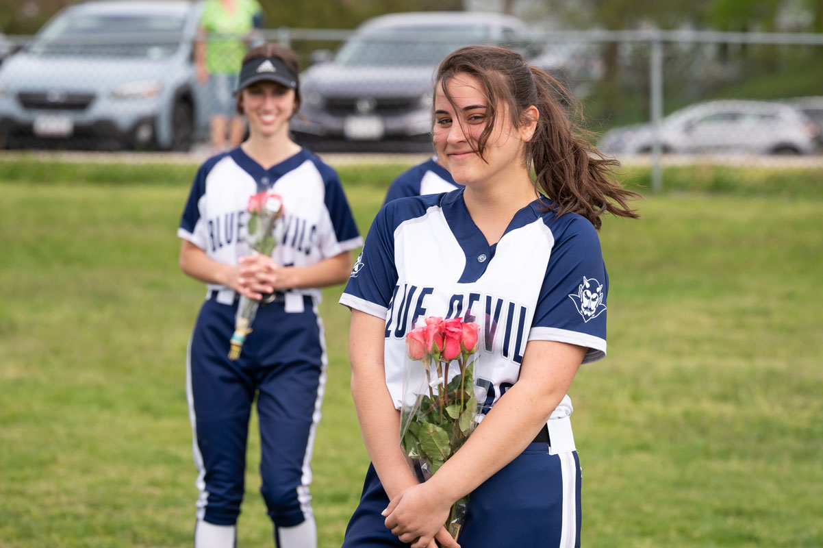 Maddy Bavaro on Senior Day. (Darin Reed photo.)