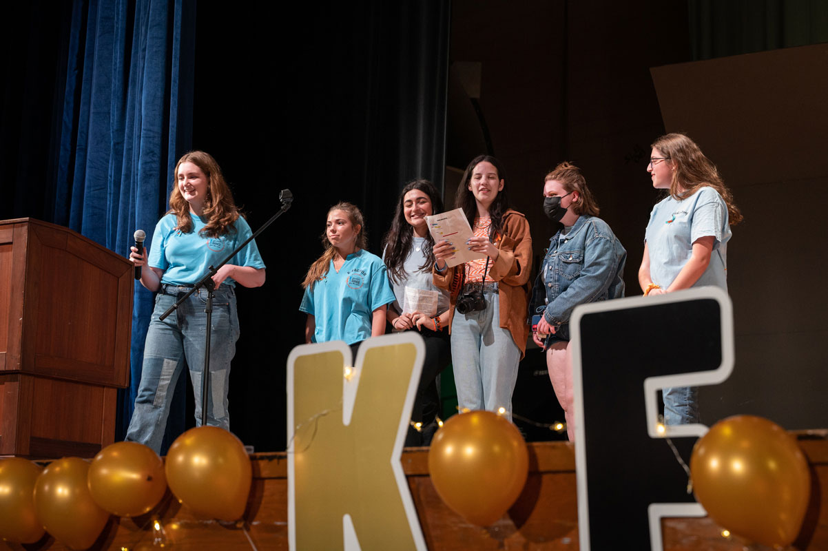 Key Club officers worked hard to make the night a success. (Darin Reed photo.)