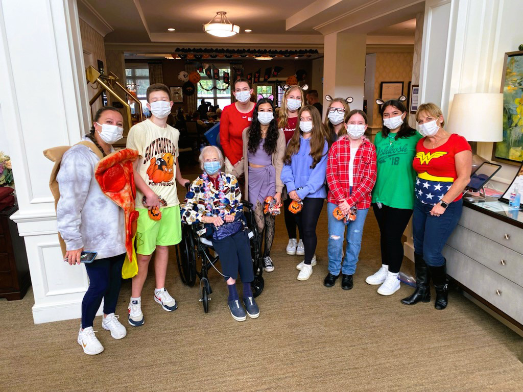 Huntington Grandfriends Club members at Sunrise Assisted Living this week. 