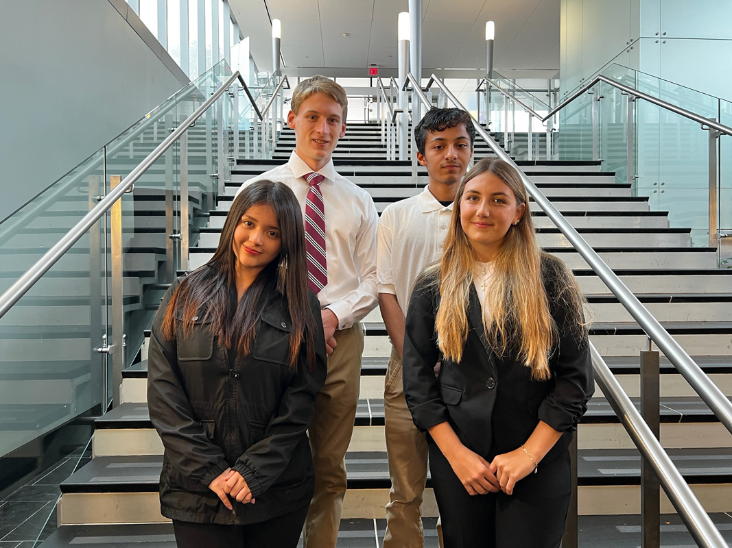 Huntington Virtual Enterprise students at the leadership conference at LIU Post 