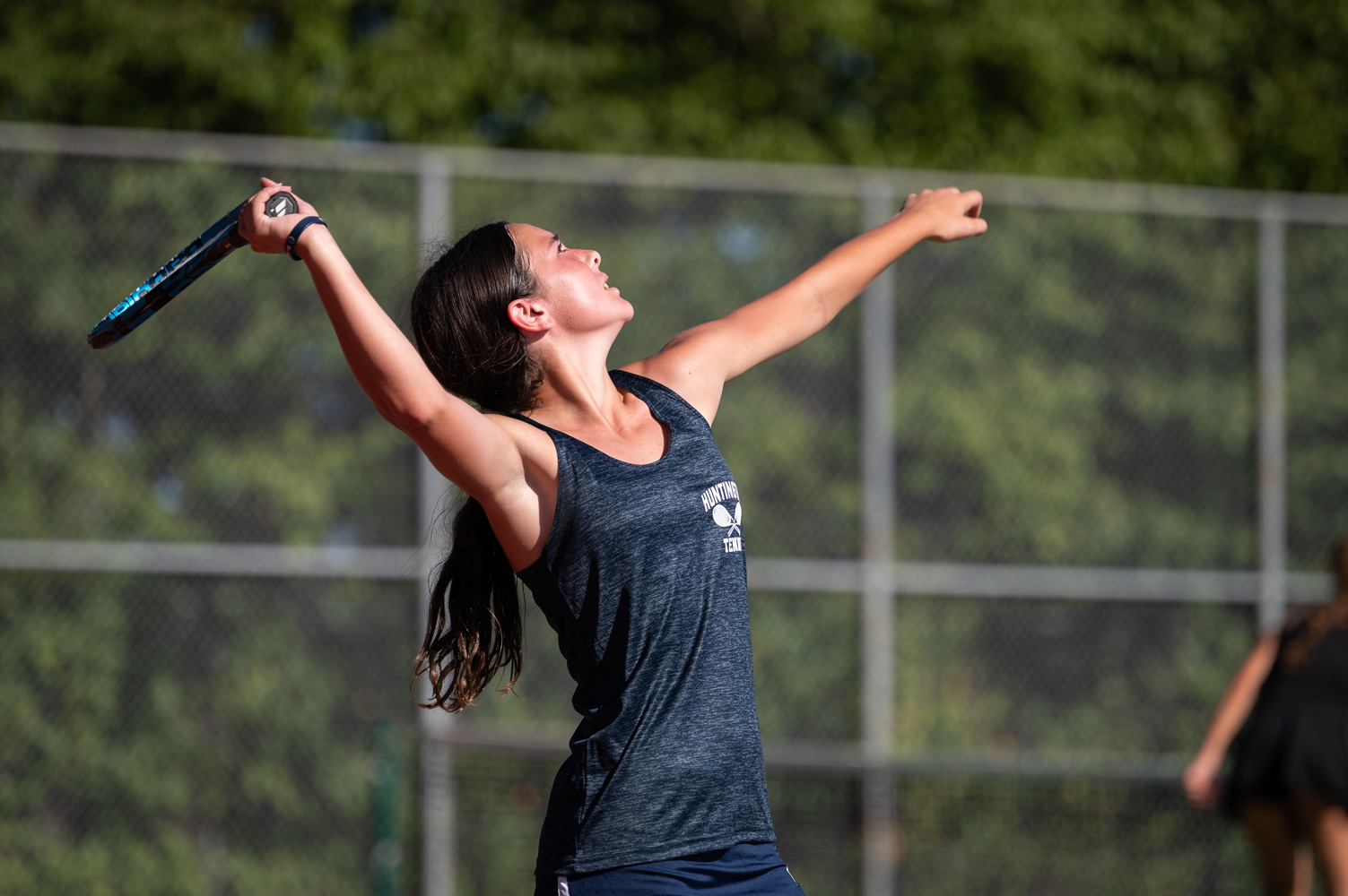  The Huntington girls' tennis team topped Deer Park in the playoffs. (Darin Reed photo.) 